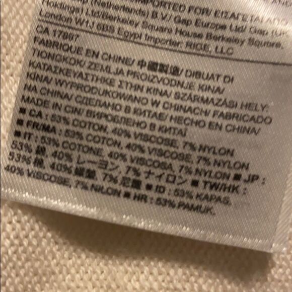 Banana Republic Cream Open Front Fringe Cardigan M - Picture 6 of 6